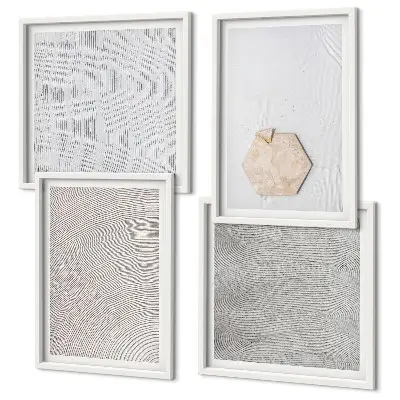 Set de cuadros modernos para salón con diseño de texturas de arena estilo boho