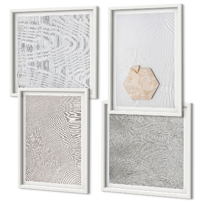 Set de cuadros modernos para salón Texturas de arena boho ligeras