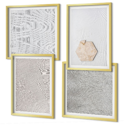 Set de cuadros modernos para salón Texturas de arena boho ligeras