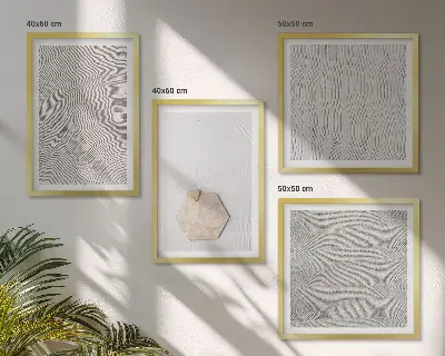 Set de cuadros modernos para salón con diseño de texturas de arena estilo boho