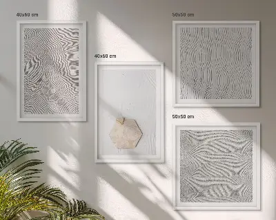 Set de cuadros modernos para salón con diseño de texturas de arena estilo boho