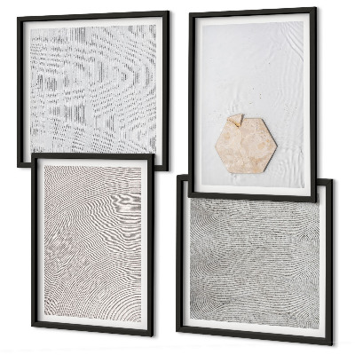 Set de cuadros modernos para salón Texturas de arena boho ligeras