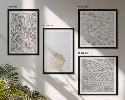 Set de cuadros modernos para salón con diseño de texturas de arena estilo boho
