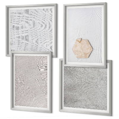 Set de cuadros modernos para salón Texturas de arena boho ligeras