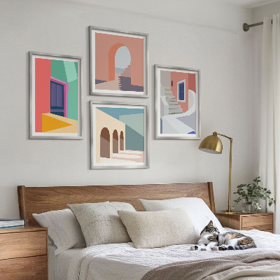Galería de pared Edificios modernos y coloridos