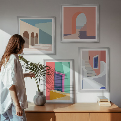 Galería de pared Edificios modernos y coloridos