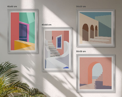 Galería de pared Edificios modernos y coloridos