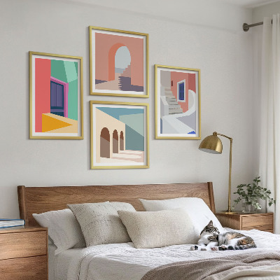 Galería de pared Edificios modernos y coloridos