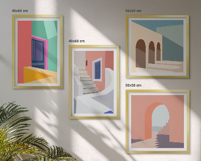 Galería de pared Edificios modernos y coloridos