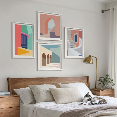 Galería de pared Edificios modernos y coloridos