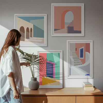 Galería de pared Edificios modernos y coloridos
