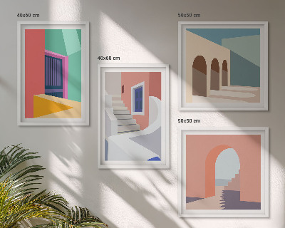 Galería de pared Edificios modernos y coloridos