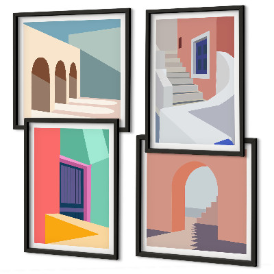 Galería de pared Edificios modernos y coloridos