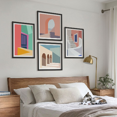 Galería de pared Edificios modernos y coloridos