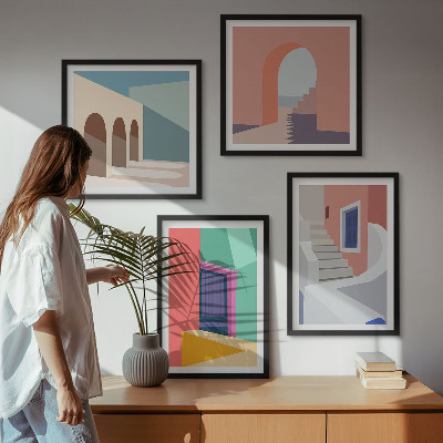 Galería de pared Edificios modernos y coloridos