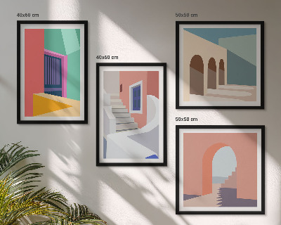 Galería de pared Edificios modernos y coloridos