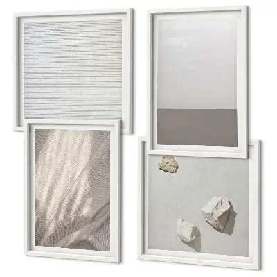 Galería de pared con delicadas texturas bohemias inspiradas en la naturaleza