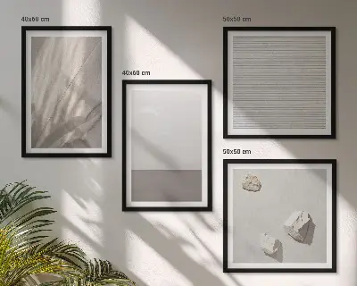 Galería de pared con delicadas texturas bohemias inspiradas en la naturaleza
