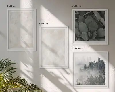 Set de cuadros modernos para salón con diseño de mármoles de piedra en tonos pastel