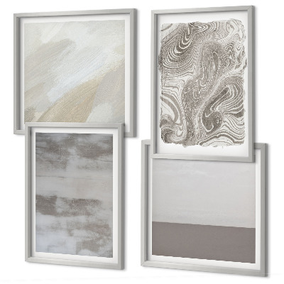 Set de 4 cuadros para salón Estructuras de diseño industrial