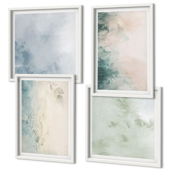 Galería de pared Estilo de lienzo con acuarela derramada