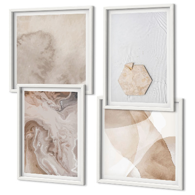 Set de cuadros modernos para salón Diseño abstracto inspirado en la naturaleza