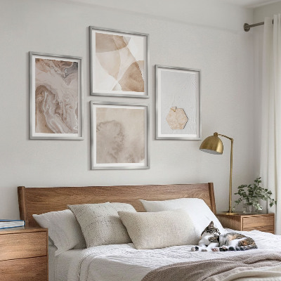 Set de cuadros modernos para salón Diseño abstracto inspirado en la naturaleza