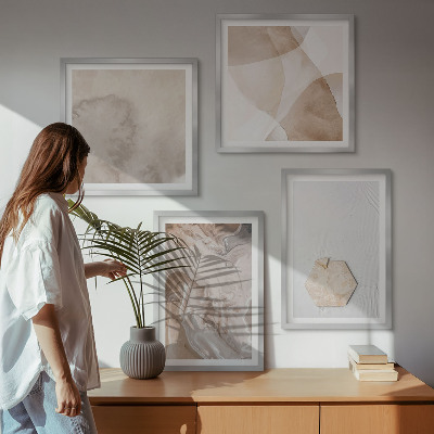 Set de cuadros modernos para salón Diseño abstracto inspirado en la naturaleza