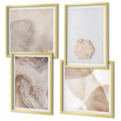 Set de cuadros modernos para salón Diseño abstracto inspirado en la naturaleza