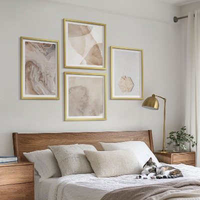 Set de cuadros modernos para salón Diseño abstracto inspirado en la naturaleza