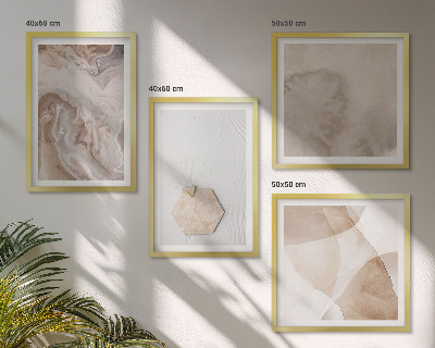 Set de cuadros modernos para salón Diseño abstracto inspirado en la naturaleza