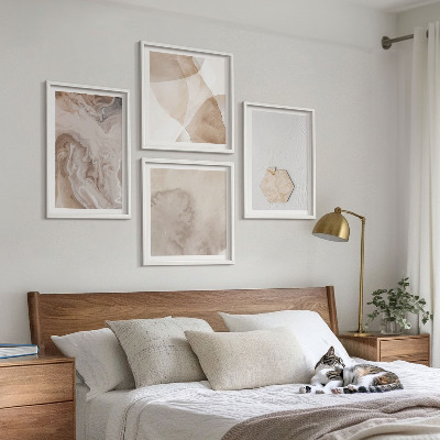 Set de cuadros modernos para salón Diseño abstracto inspirado en la naturaleza