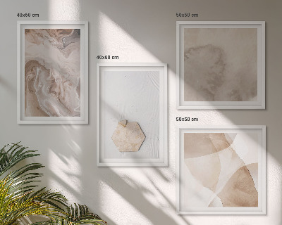 Set de cuadros modernos para salón Diseño abstracto inspirado en la naturaleza
