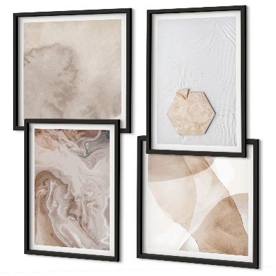 Set de cuadros modernos para salón Diseño abstracto inspirado en la naturaleza