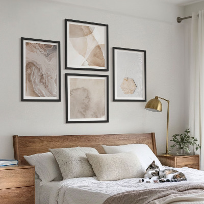 Set de cuadros modernos para salón Diseño abstracto inspirado en la naturaleza