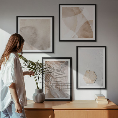 Set de cuadros modernos para salón Diseño abstracto inspirado en la naturaleza