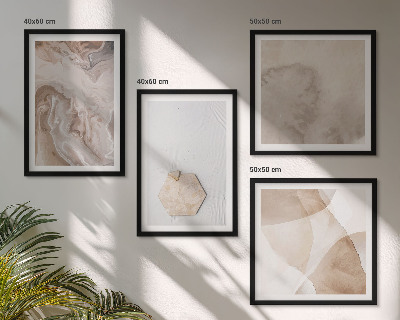 Set de cuadros modernos para salón Diseño abstracto inspirado en la naturaleza