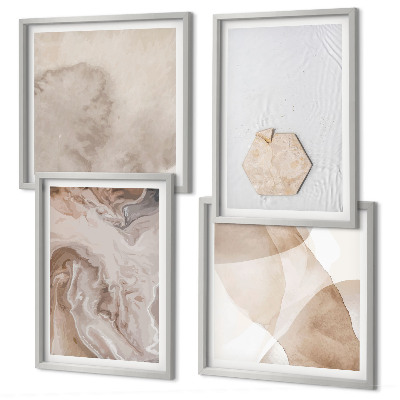 Set de cuadros modernos para salón Diseño abstracto inspirado en la naturaleza