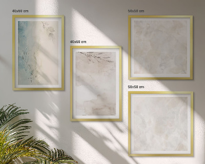 Set de 4 cuadros para salón Textura de pintura de acuarela