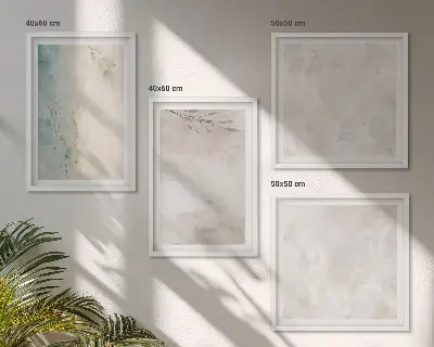 Set de 4 cuadros para salón con diseño de textura de pintura de acuarela