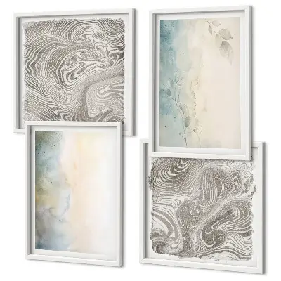 Cartulinas para acuarela diseño de delicada galería de pared