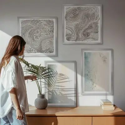 Cartulinas para acuarela diseño de delicada galería de pared
