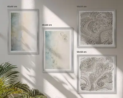 Cartulinas para acuarela diseño de delicada galería de pared