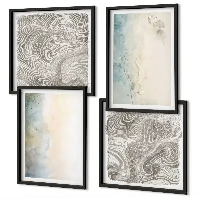 Cartulinas para acuarela diseño de delicada galería de pared
