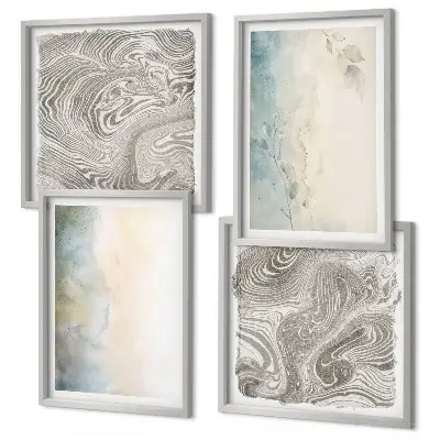 Cartulinas para acuarela diseño de delicada galería de pared