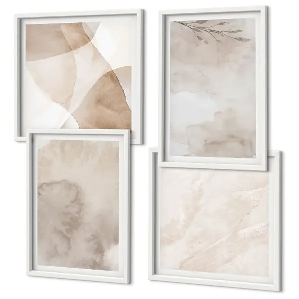 Set de cuadros modernos para salón con diseños de pinturas de acuarela de estilo bohemio