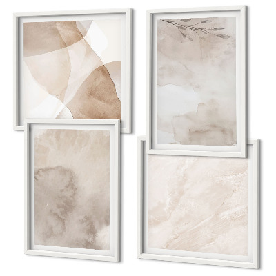 Set de cuadros modernos para salón Pinturas de acuarela con texturas bohemias