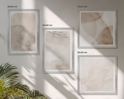 Set de cuadros modernos para salón con diseños de pinturas de acuarela de estilo bohemio