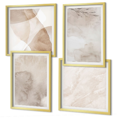 Set de cuadros modernos para salón Pinturas de acuarela con texturas bohemias