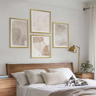 Set de cuadros modernos para salón Pinturas de acuarela con texturas bohemias